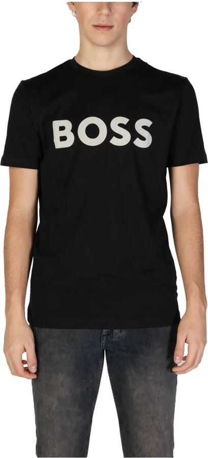 Hugo Boss Herfst Winter Katoen Heren T-Shirt Collectie Black Heren - Foto 2