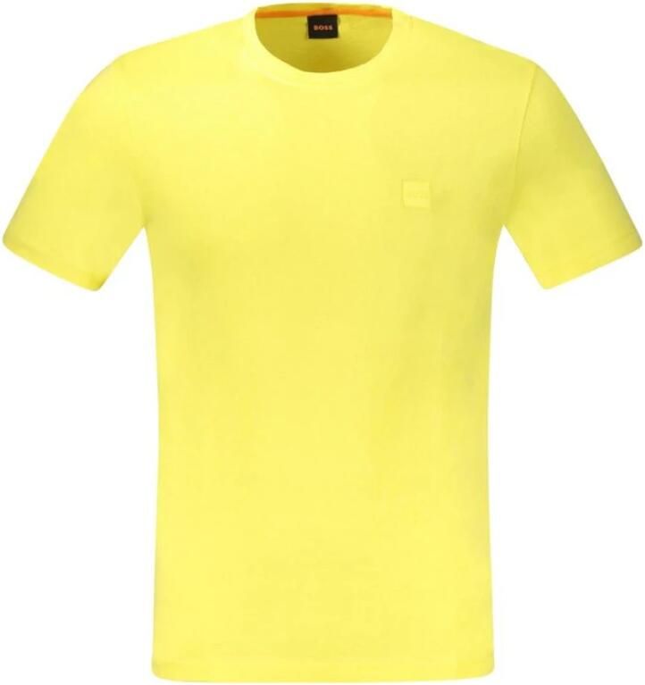 Hugo Boss Geel Katoenen Heren T-Shirt Yellow Heren