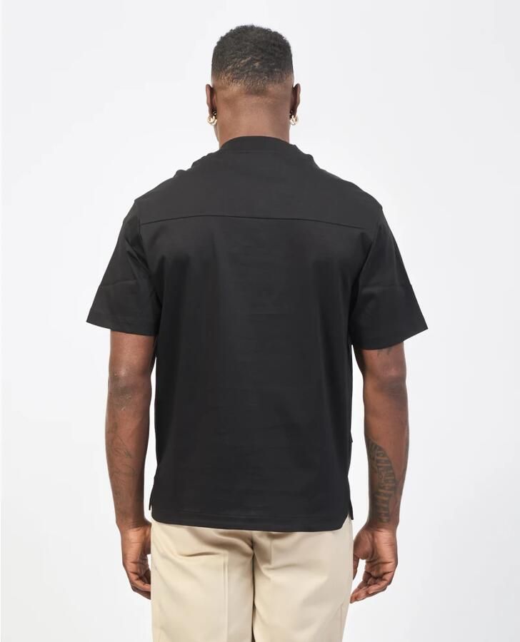 HUGO T-shirt met geribde ronde hals model 'Debostac' - Foto 3