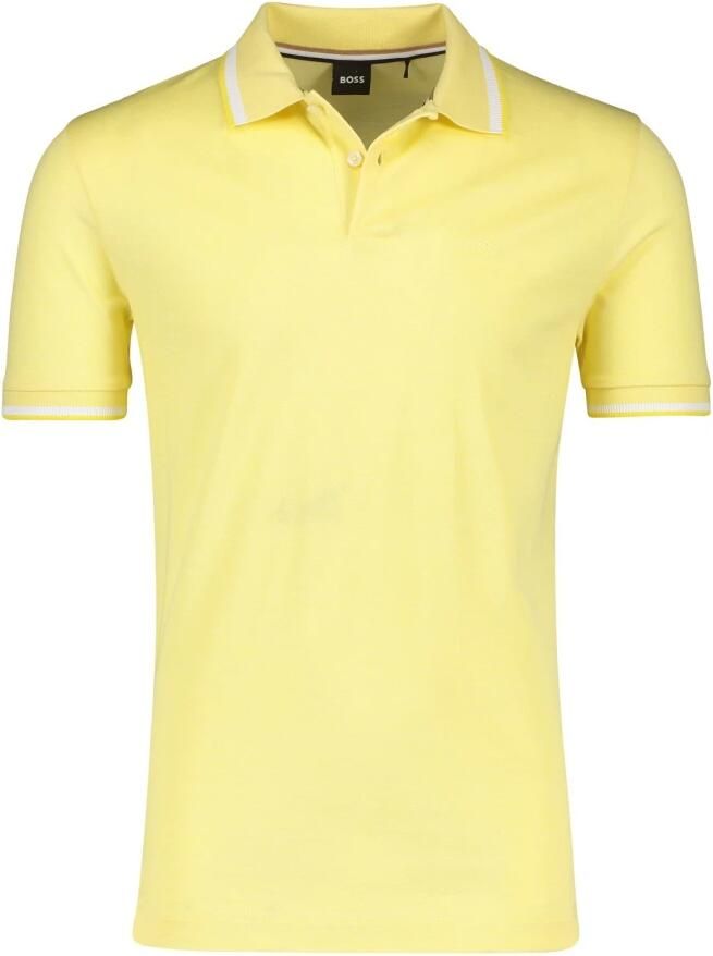 Hugo Boss Gele poloshirt met korte mouw Yellow Heren