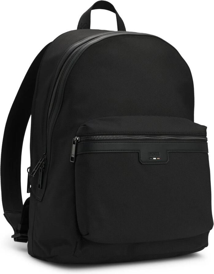 Hugo Boss Gestructureerde Zwarte Rugzak met Kenmerkende Details Black Heren - Foto 3