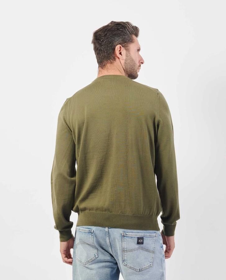 Boss Gebreide pullover van scheerwol met labelstitching model 'Botto' - Foto 8