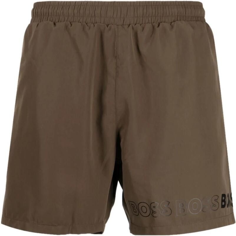 Hugo Boss Groene Dolphin Logo Zwemshorts Green Heren - Foto 2