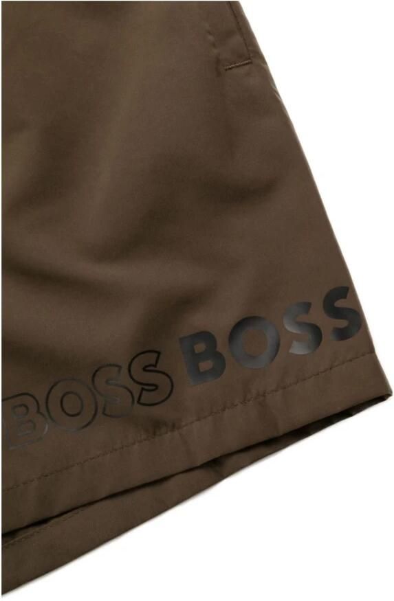 Hugo Boss Groene Dolphin Logo Zwemshorts Green Heren