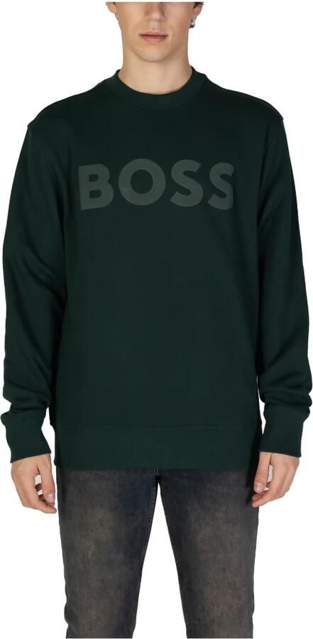 Hugo Boss Katoenen Hoodless Sweatshirt Lente Zomer Collectie Green Heren - Foto 3