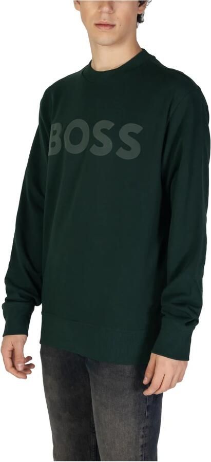Hugo Boss Katoenen Hoodless Sweatshirt Lente Zomer Collectie Green Heren - Foto 2