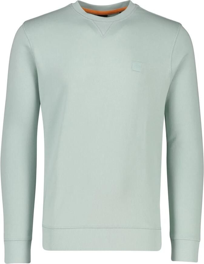Boss Orange Stijlvolle Mint Sweater met Boss Logo Green Heren