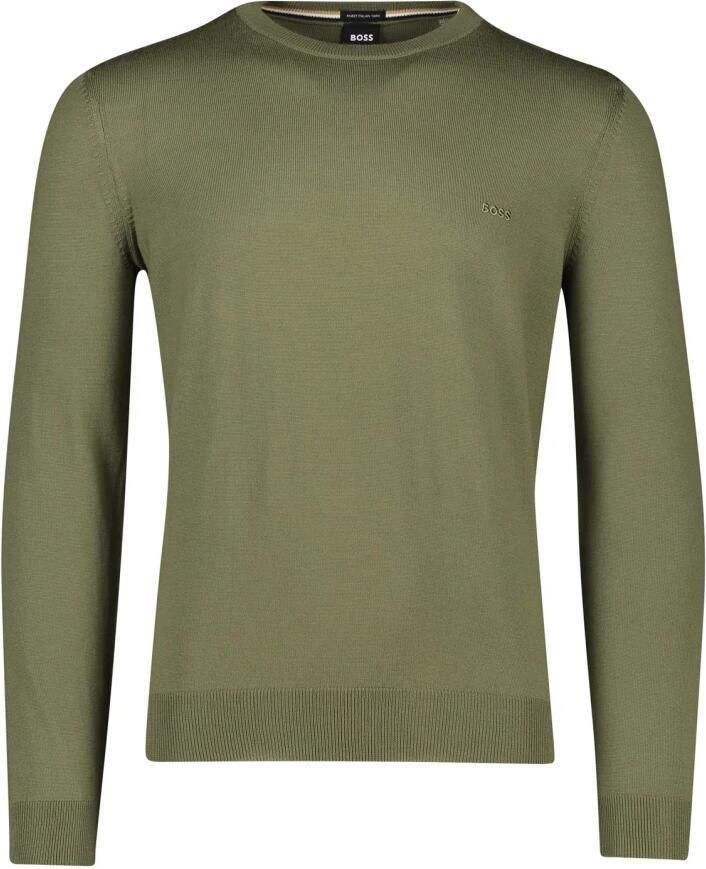 Boss Gebreide pullover van scheerwol met labelstitching model 'Botto' - Foto 9