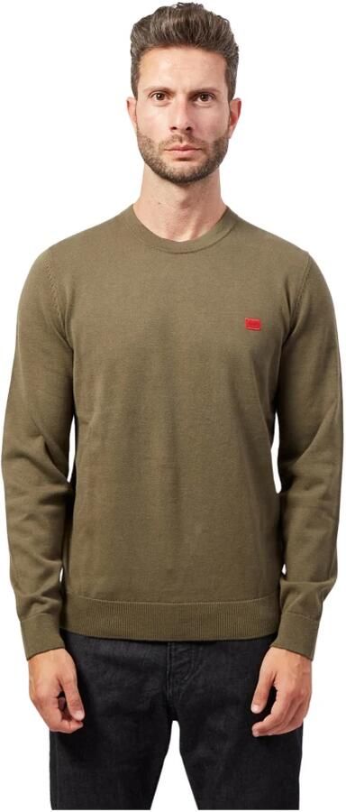 Hugo Boss Groene Trui Straight Fit Biologisch Katoen Green Heren - Foto 4