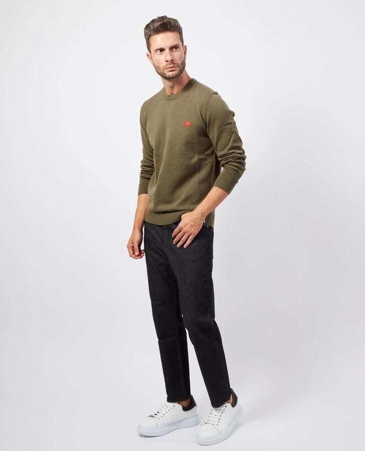 Hugo Boss Groene Trui Straight Fit Biologisch Katoen Green Heren - Foto 2