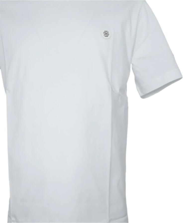 Hugo Boss Katoenen T-shirt met geborduurd logo White Heren
