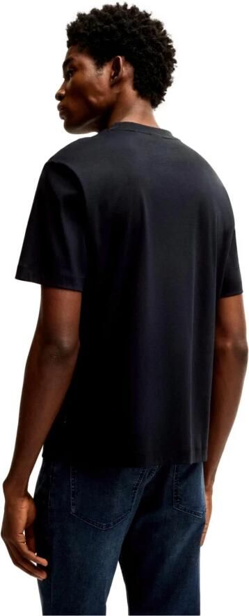 Hugo Boss Katoenen T-shirt met Front Logo Patch Black Heren - Foto 12