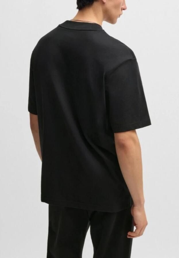 Hugo Blue T-shirt met labelstitching model 'Nieros' - Foto 8