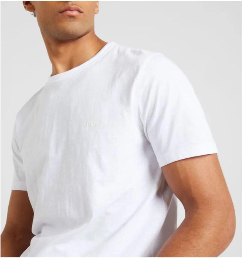 Boss Heren T-Shirt Lente Zomer Collectie 100% Katoen White Heren - Foto 12