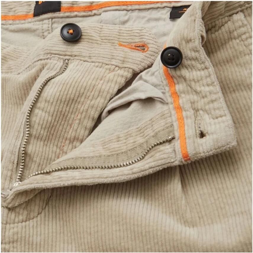 Boss Orange Relaxed fit corduroy broek met bandplooien model 'Chino-Shyne'