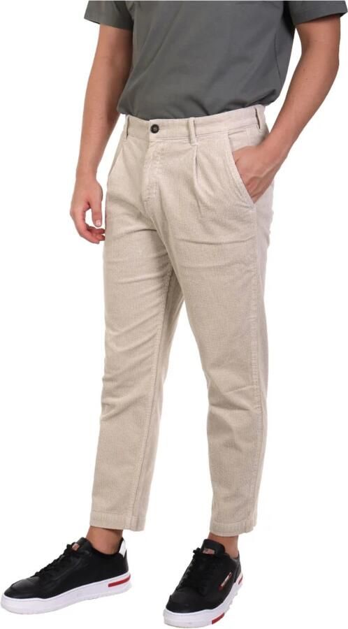 Boss Orange Relaxed fit corduroy broek met bandplooien model 'Chino-Shyne' - Foto 2