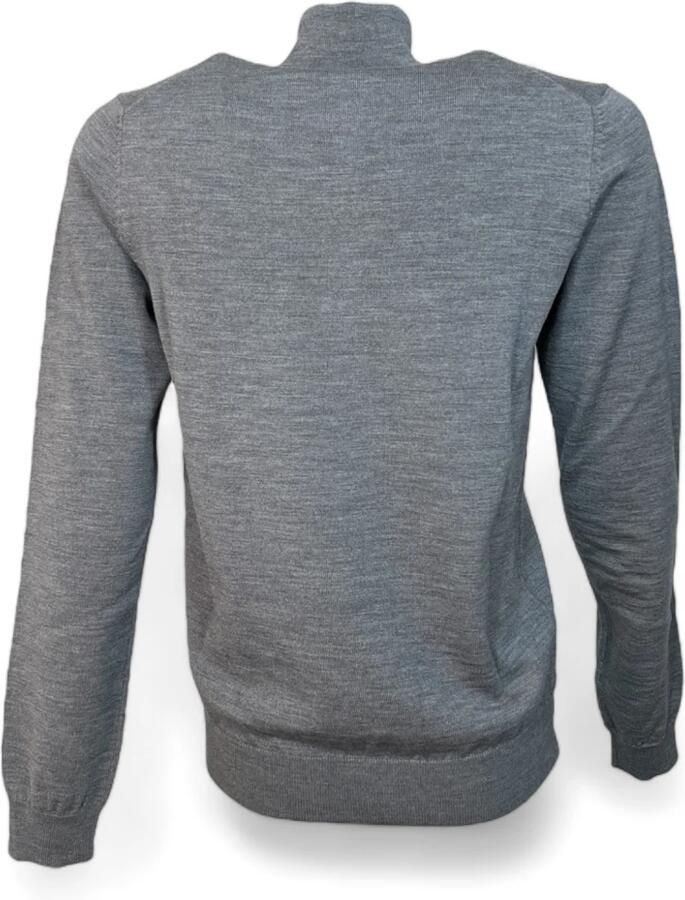 Hugo Boss Heren Fijngebreide Trui met Troyer Kraag Gray Heren - Foto 2