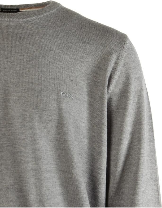 Boss Zilveren Sweaters met Geborduurd Logo Gray Heren - Foto 3