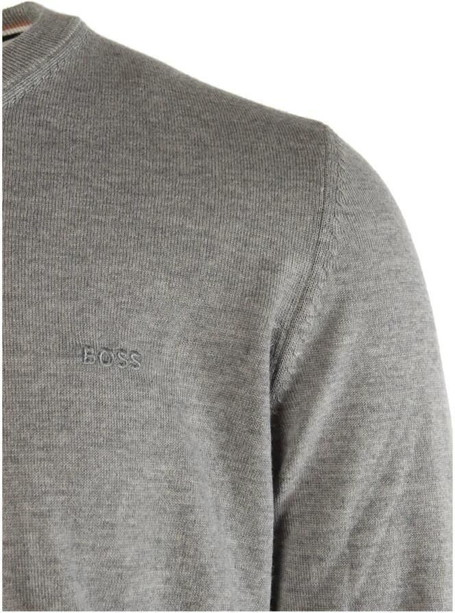 Boss Zilveren Sweaters met Geborduurd Logo Gray Heren - Foto 4