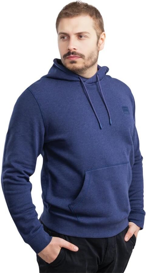 Hugo Boss Heren hoodie marineblauw katoen lange mouw Blue Heren