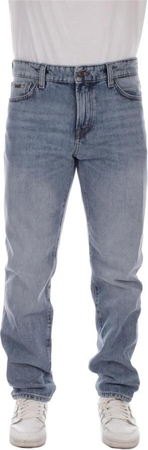 Hugo Boss Heren Logo Jeans met Ritssluiting Blue Heren - Foto 6