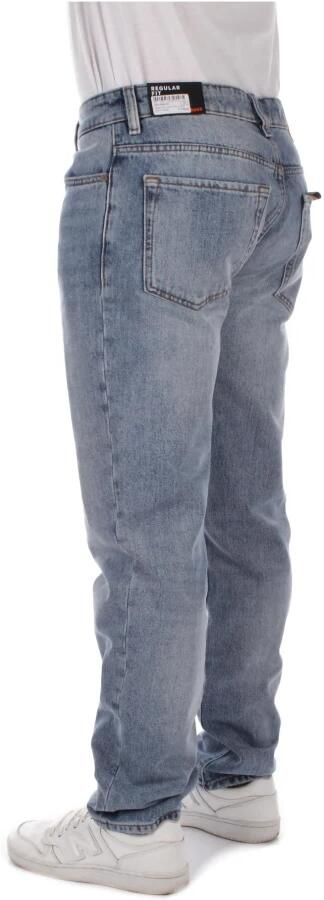 Hugo Boss Heren Logo Jeans met Ritssluiting Blue Heren