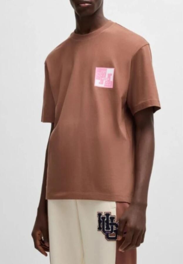 Hugo Boss Heren Nabric T-shirt Brown Heren