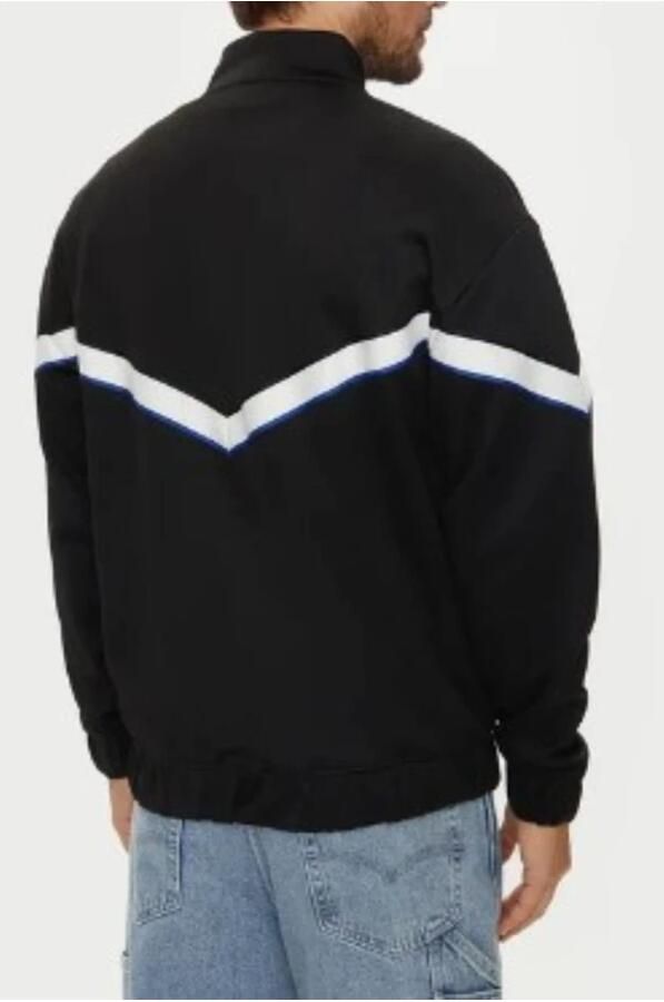 Hugo Blue Sweatjack met labeldetail model 'Napones' - Foto 3