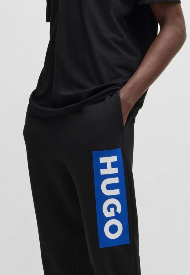 Hugo Blue Regular fit sweatpants met labelprint model 'Nuram' - Foto 4
