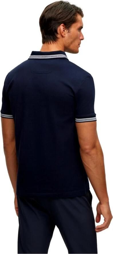 Hugo Boss Heren Polo met Details en Contrast Logo Model 50469055 Paddy Donkerblauwe Kleur Blue Heren - Foto 7