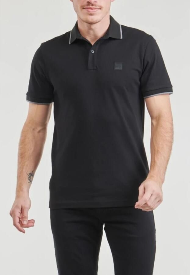 Boss Polo Shirt Korte Mouw Slim Fit Passertip Polo Shirt Black - Foto 5