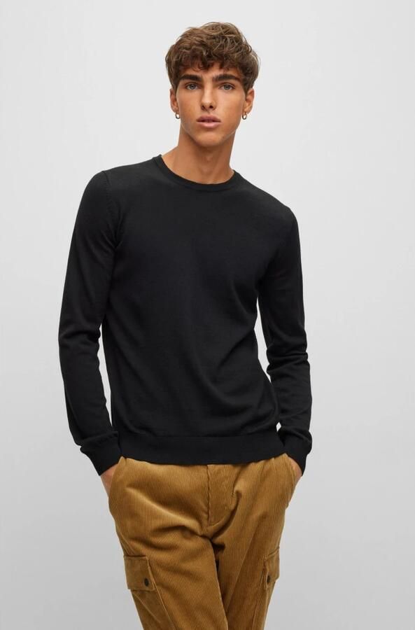 HUGO Regular fit gebreide pullover van merinowol model 'SAN CEDRIC' - Foto 3