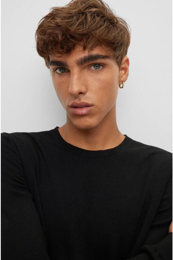 HUGO Regular fit gebreide pullover van merinowol model 'SAN CEDRIC' - Foto 2