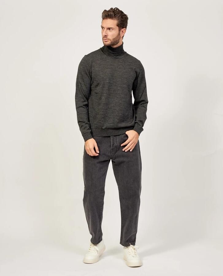 Hugo Boss Heren Slim Fit Coltrui met Hoge Kraag Black Heren - Foto 6