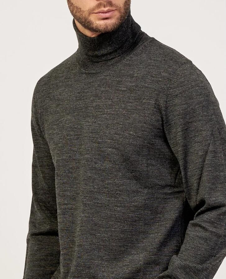 Hugo Boss Heren Slim Fit Coltrui met Hoge Kraag Black Heren - Foto 8