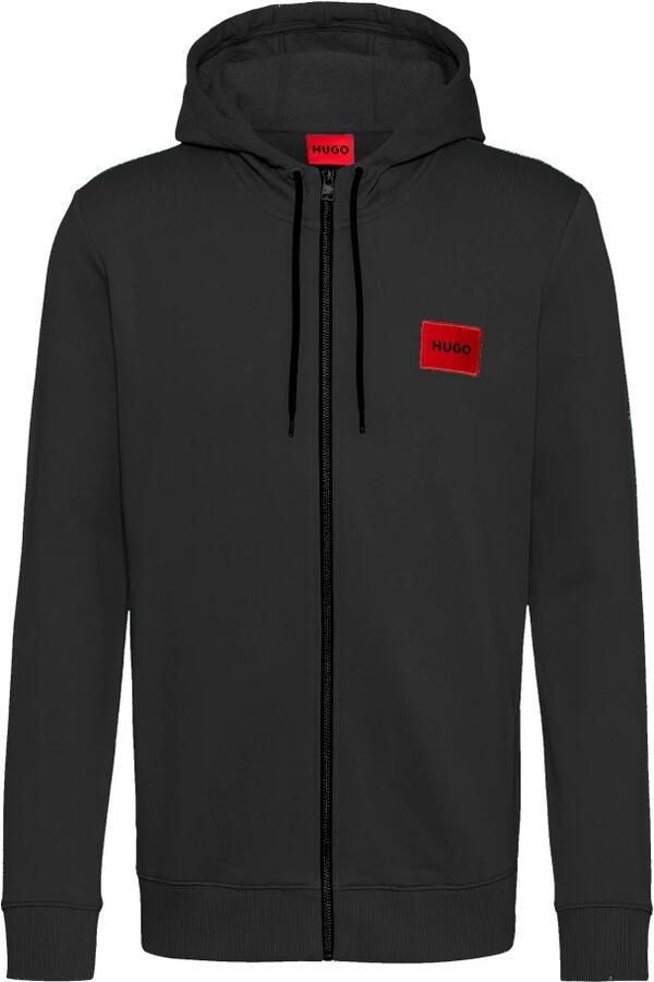 Hugo Boss Heren Sweatjack met Capuchon en Rits Black Heren