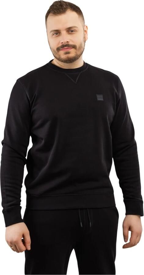 Boss Orange Katoenen Sweatshirt Upgrade Moderne Stijl Black Heren - Foto 12