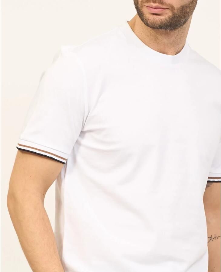 Boss T-shirt met labeltypische contraststrepen model 'Thompson' - Foto 2