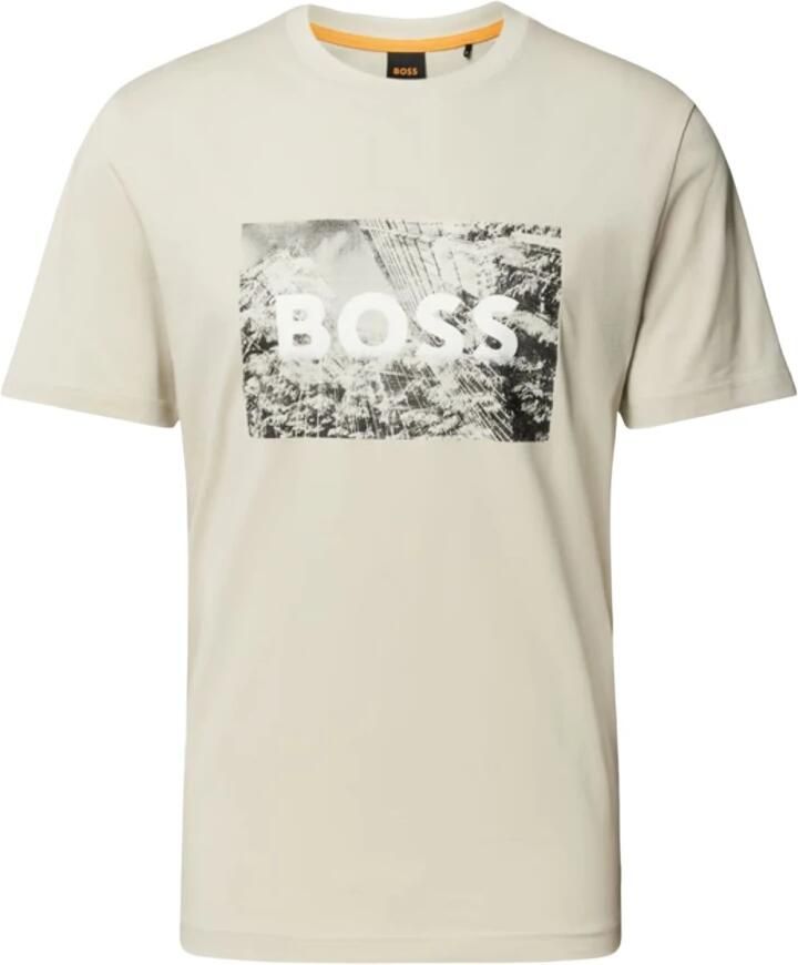 Hugo Boss Heren Te_Building T-shirt Beige Heren - Foto 3