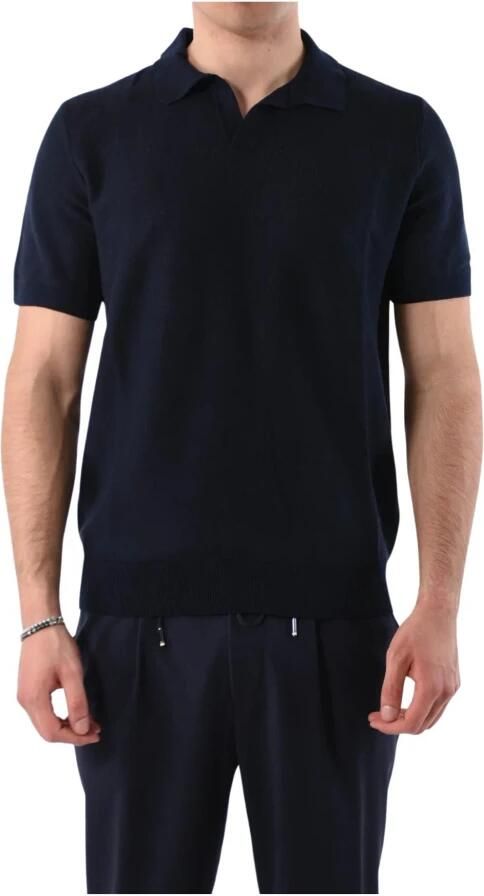 Hugo Boss Gestructureerd Katoenen Poloshirt Tempio Stijl Blue Heren - Foto 4