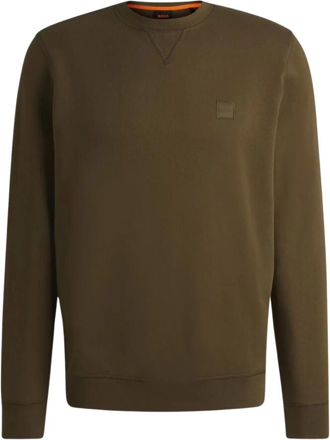 Hugo Boss Heren Sweatshirt Groen Ronde Hals Katoen Green Heren - Foto 3