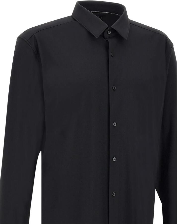 Hugo Boss Heren Zwart Viscose Overhemd Black Heren - Foto 3