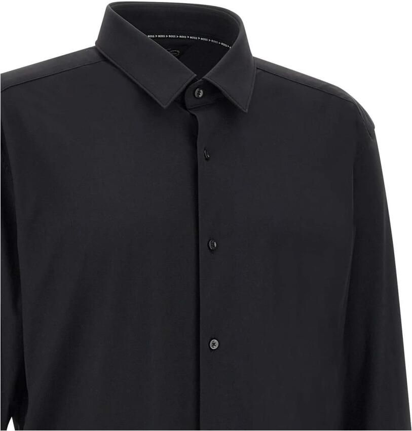 Hugo Boss Heren Zwart Viscose Overhemd Black Heren - Foto 2