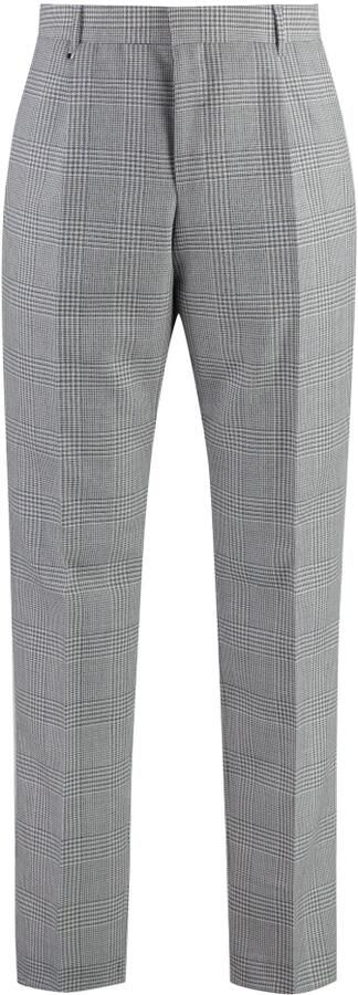Boss Pantalon van viscose met glencheck-motief model 'Peter'