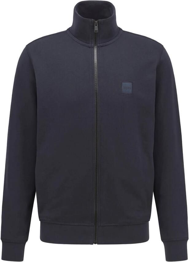 Hugo Boss Blauwe Katoenen Trui Stijlvol en Comfortabel Blue Heren