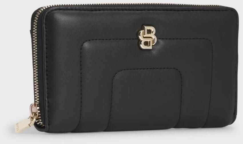 Hugo Boss Iconische ritsportemonnee voor dames Black Dames