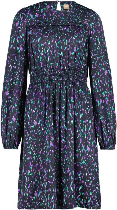 Hugo Boss Jurk met polka dot en gerimpelde details Multicolor Dames