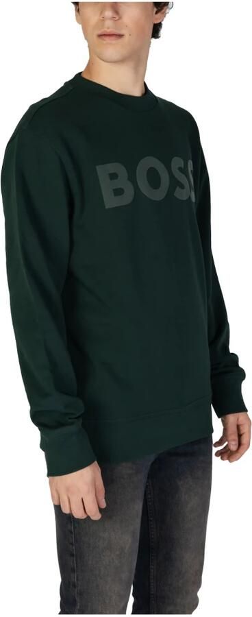 Hugo Boss Katoenen Hoodless Sweatshirt Lente Zomer Collectie Green Heren - Foto 3