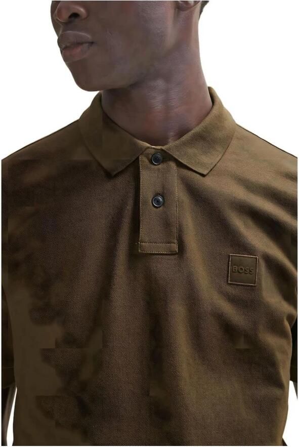 Hugo Boss Geborduurd Poloshirt met Twee-Knoopsluiting Green Heren - Foto 5