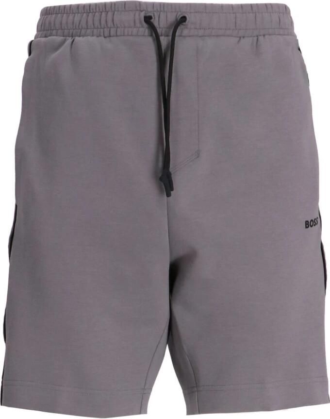 Hugo Boss Katoenen shorts met bedrukt logo Gray Heren - Foto 3